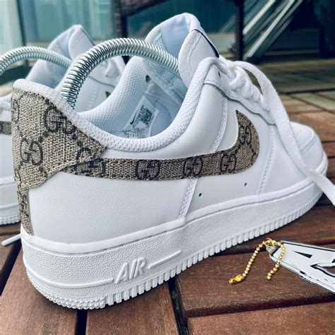 custom gucci air force|Gucci af1 low gg fabric.